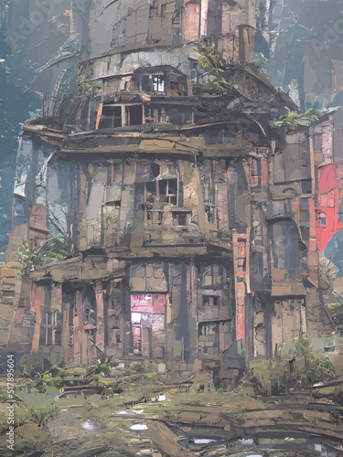 abandoned factory in the city