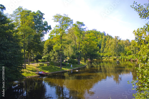 Park in Mezhyhirya (former ex-president residence of President Yanukovych) in Kyiv region, Ukraine	 photo