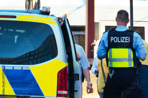 Bilde på lerret Polizeieinsatz und Kontrolle