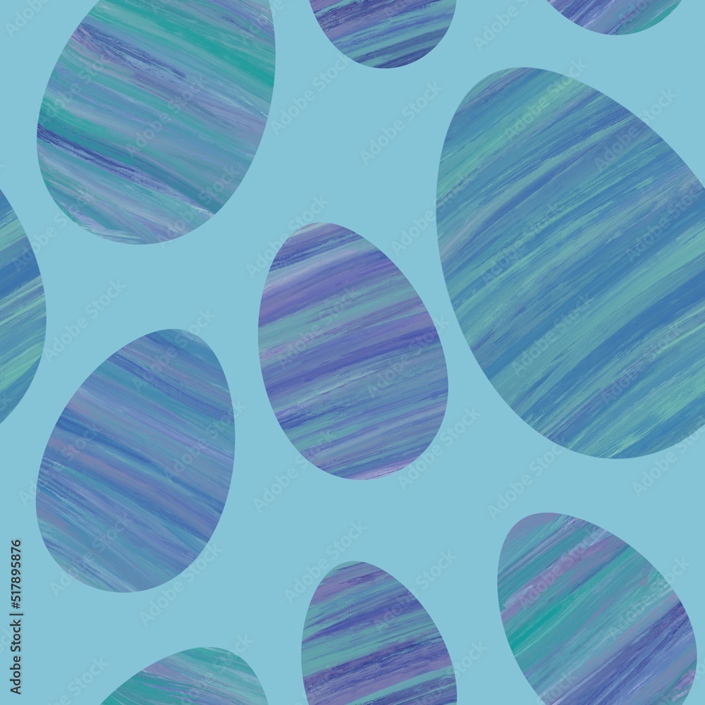Fototapeta premium Spring seamless Easter coloured eggs pattern for wrapping paper and notebooks and kids and hobbies and clothes print