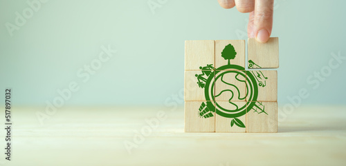 Εκτύπωση καμβά Eco friendly, green company culture concept