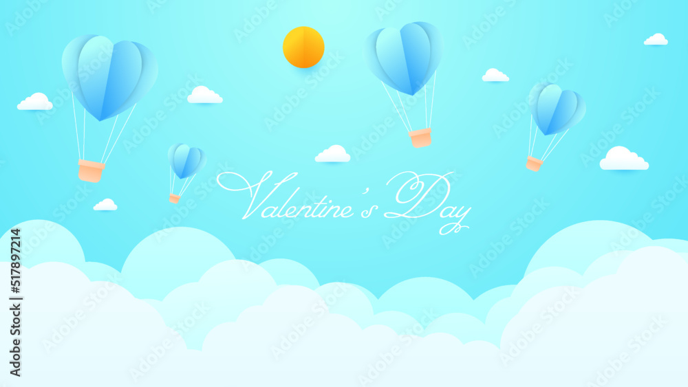 Valentines day background with 3D shiny love.