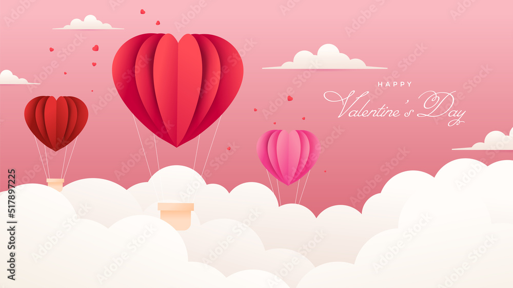 Valentines day background with 3D shiny love.