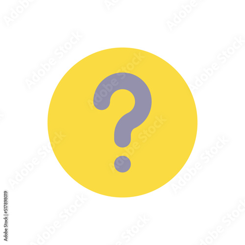 Question mark flat color ui icon. Identify unknown device. Support page. Fix problem. Assistance. Simple filled element for mobile app. Colorful solid pictogram. Vector isolated RGB illustration