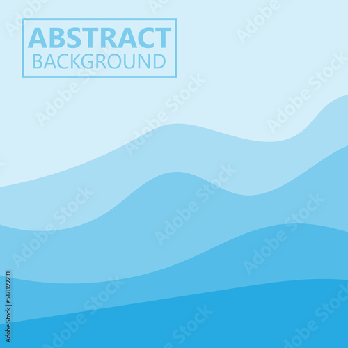 Ocean Water Waves Background Vector Design, Logo Illustration Wallpaper Poster, Banner, flayer