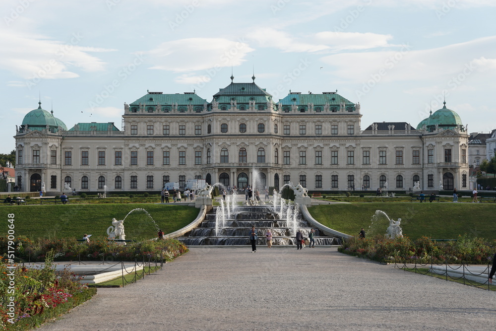 Schloss Belvedere in Wien aus Sicht des Schlossparks