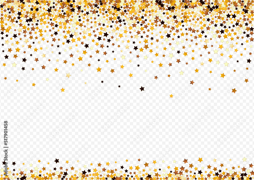 Gold Glitter Vector Transparent Background.