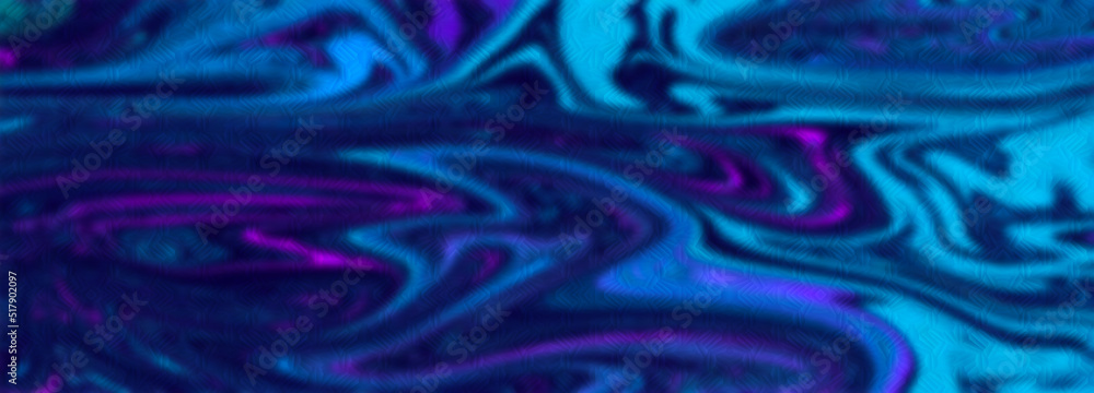 Obraz premium Liquid paint gradient background blank. Horizontal banner or wallpaper tamplate. Copy space, place for text, text area. Bright illustration. Space metaverse web 3 technology texture