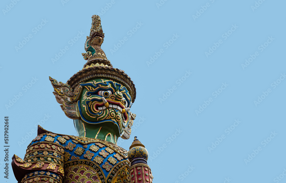 Wat Phra Kaew, Emerald Buddha temple, Bangkok Thailand.