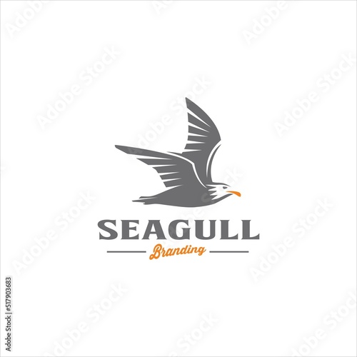 Seagull Logo Design Seabird Vector Image