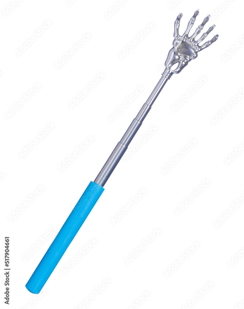 Metal back scratcher on white background isolation Metal back scratcher on white background isolation