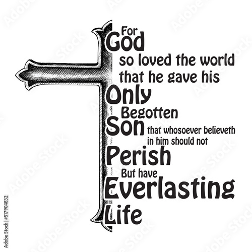 For God so loved the world men Christian t-shirt design