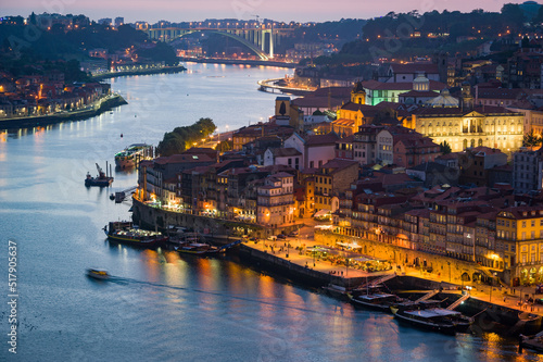 Panorama Porto nocą