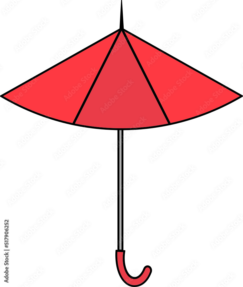 Obraz premium colorful Illustrations of Umbrella. Flat design of umbrella. Vector illustration set of different coloured umbrellas.