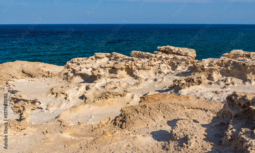 Ancient Fossil Dune, Oolites, Los Escullos, Cabo de Gata-NÃjar Natural Park, UNESCO Biosphere Reserve, Hot Desert Climate Region, AlmerÃa, AndalucÃa, Spain, Europe Ancient Fossil Dune, Oolites, Los Escullos, Cabo de Gata-NÃjar Natural Park, UNESCO Biosphere Reserve, Hot Desert Climate Region, AlmerÃa, AndalucÃa, Spain, Europe