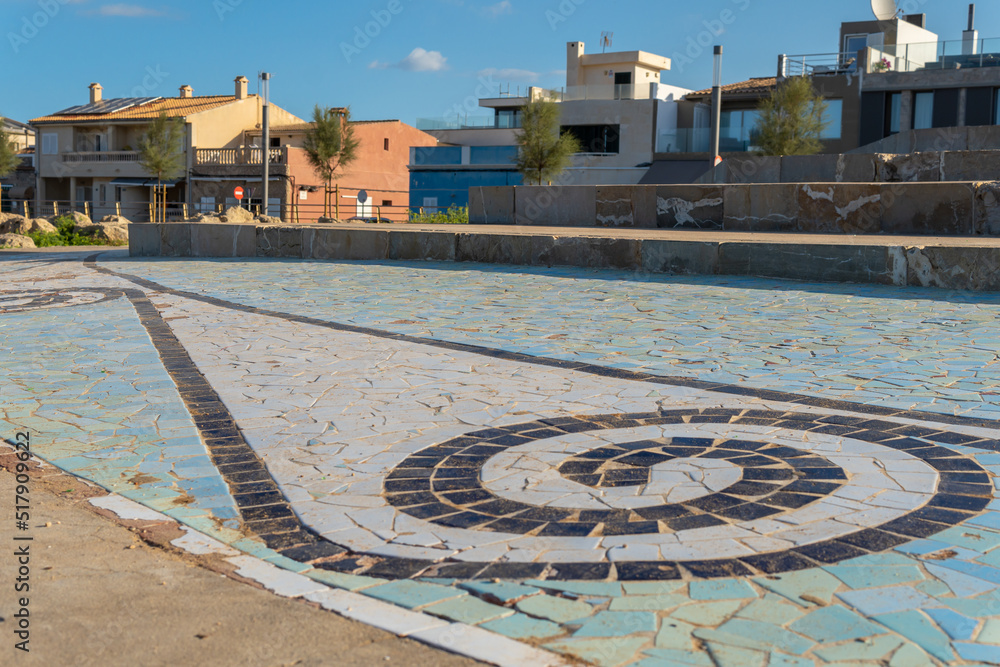 Promenade of the Mallorcan town of Es Molinar