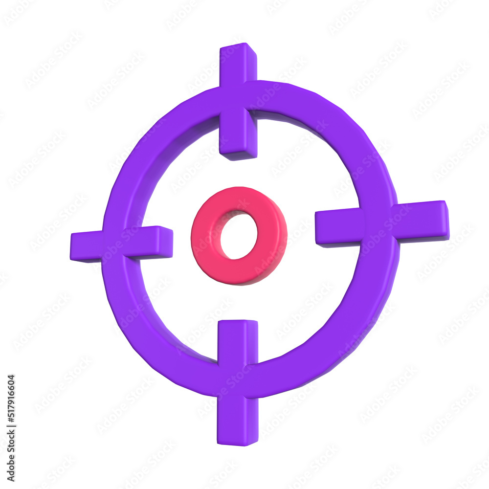Stylized 3D Crosshair Illustration Design Stylized 3D Crosshair Illustration Design