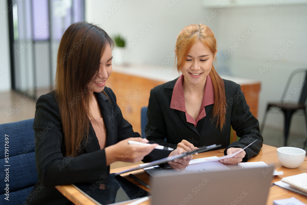 Portrait of an Asian businesswoman consulting, start up a marketing plan to meet the needs of customers in office room. Portrait of an Asian businesswoman consulting, start up a marketing plan to meet the needs of customers in office room.