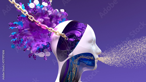 Brain addiction, Synapse and neuron. Transmission of the nerve signal between two neurons with axon and synapse. Neural communication. 