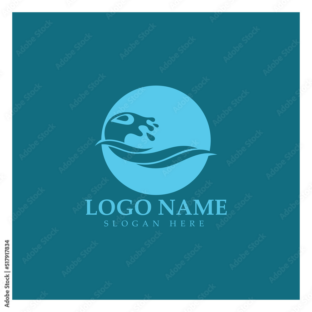 water wave,wave beach vector illustration design logo template water wave,wave beach vector illustration design logo template