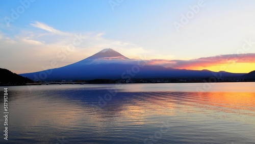 Mountain Fuji and sunset 