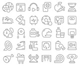 Sport line icons collection. Thin outline icons pack. Vector illustration eps10