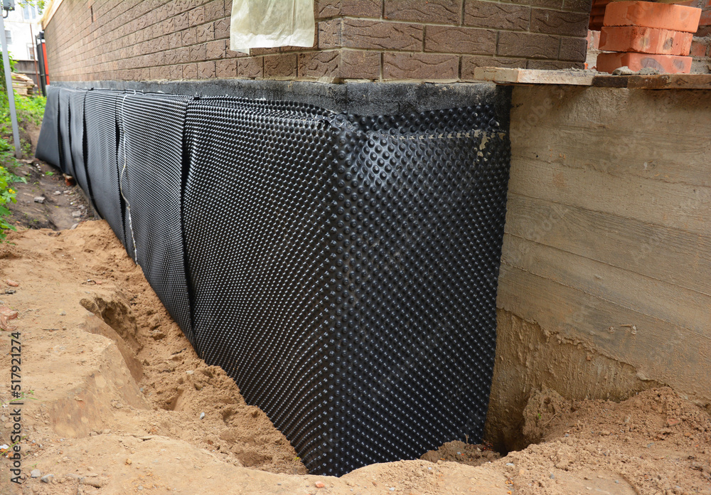 House Foundation Insulation Details Waterproofing Bitumen Stock Photo  1403158505