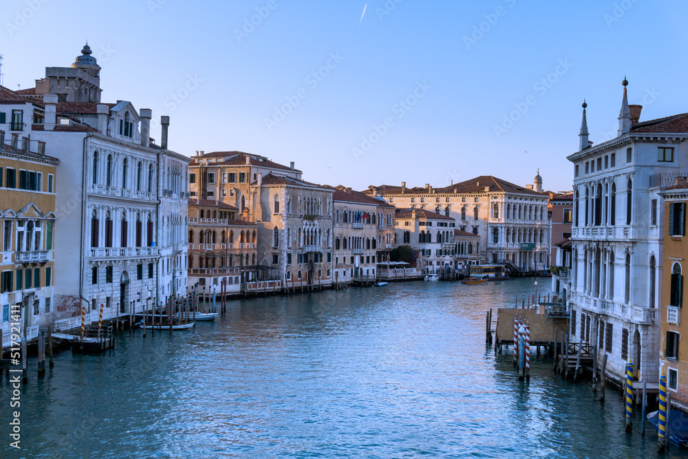 Grand canal in Venice at sunset