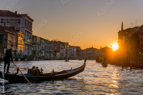 canal grande at sunset