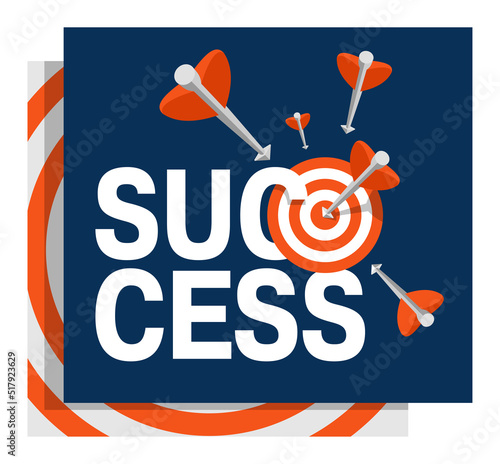 Success concept with archery target