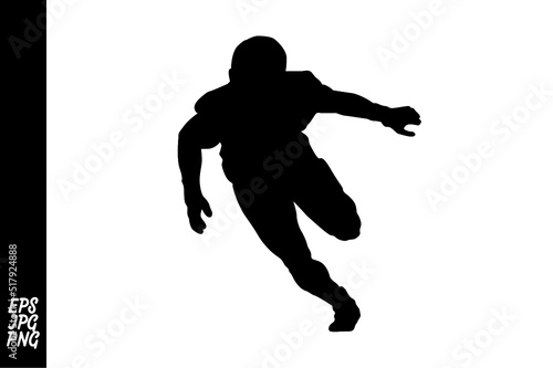 American Football Rugby Pose Silhouette © Arief