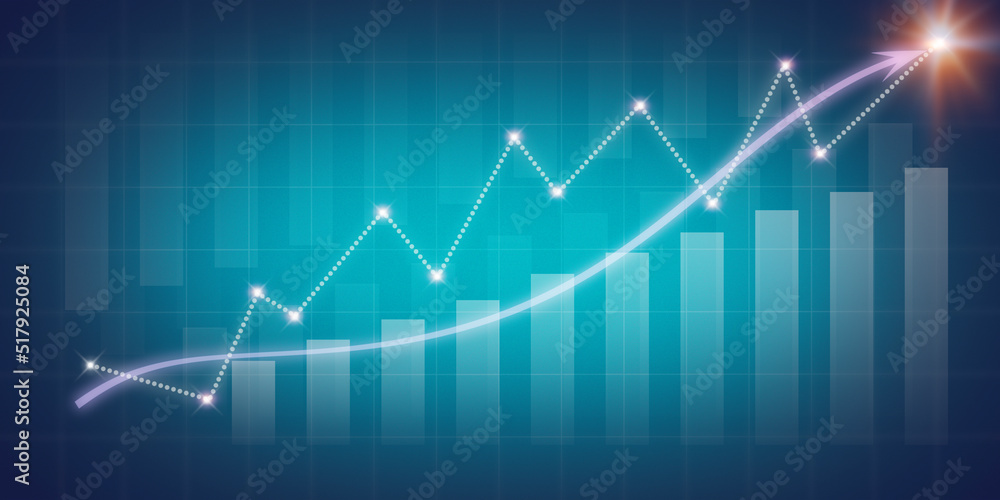Economic charts and graphs, digital futuristic concept Economic charts and graphs, digital futuristic concept