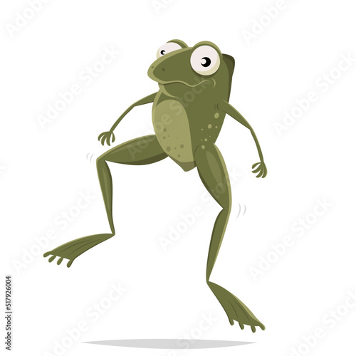 funny cartoon illustration of a frog