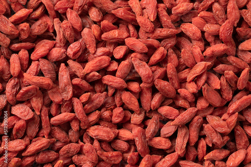 Fotografie Dried goji berries close up full frame as background