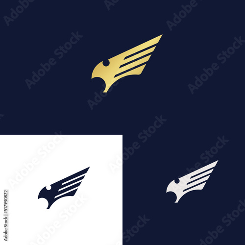 Vector minimalist eagle emblem logo
