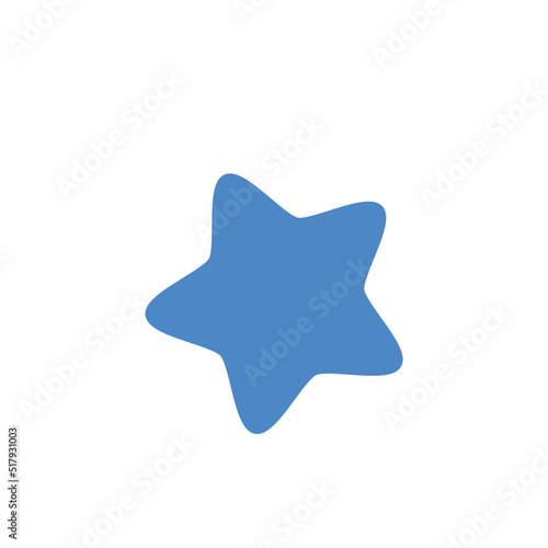 blue star isolated on white