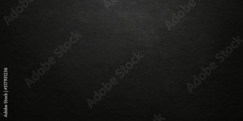 Dark black grunge textured concrete background. Panorama dark grey black slate background or texture. Vector black concrete texture. Stone wall background. 