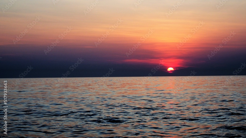 beautiful sunset on the Strait of Malacca beautiful sunset on the Strait of Malacca