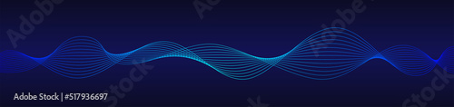 blue wave dynamic lines with glowing dots bokeh style geometric design background shapes presentation