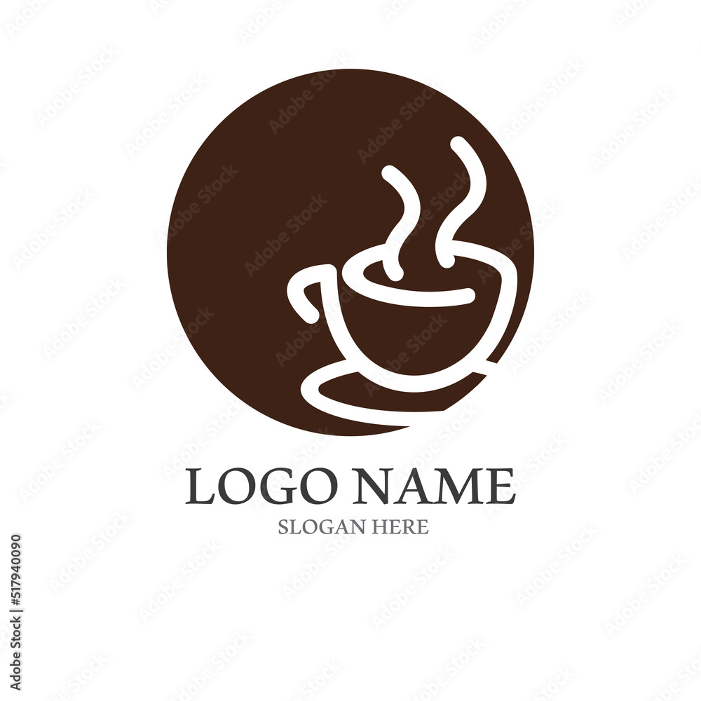 coffee cup logo with vector style template coffee cup logo with vector style template