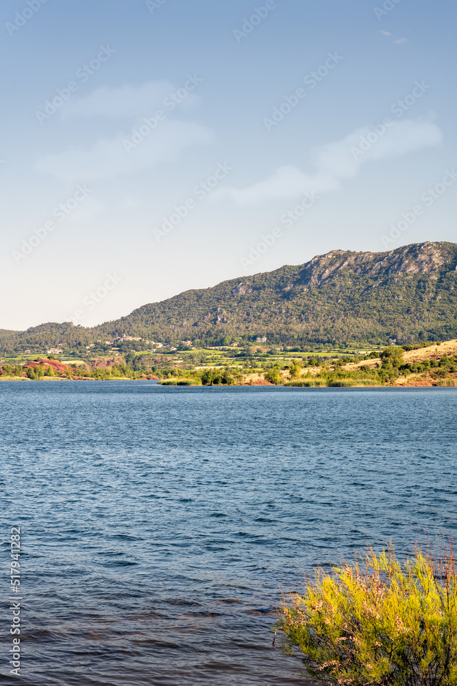 View of the Salagou lake, Hérault, South of France
