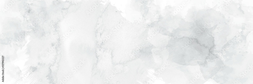 Obraz premium Abstract white smoke watercolor horizontal texture rectangle background designed with earth tone watercolor stains. vector illustration