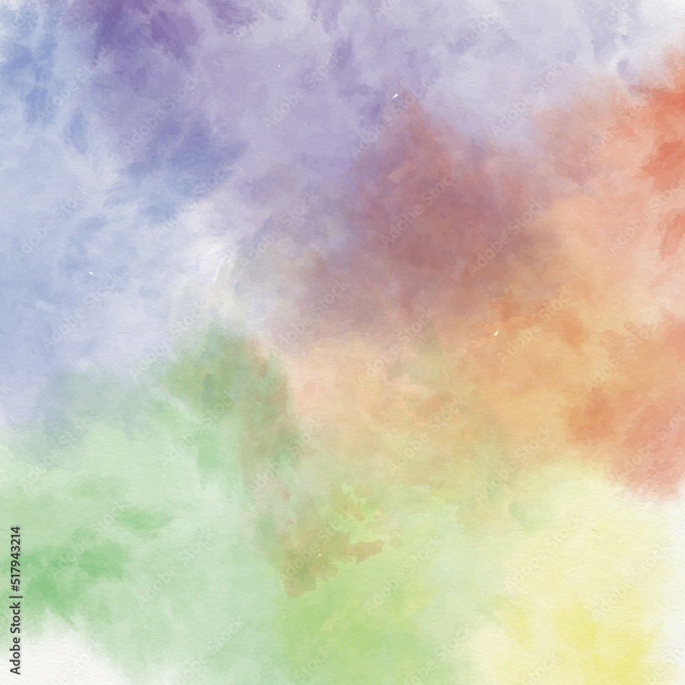 Abstract colorful watercolor horizontal texture rectangle background designed with earth tone watercolor stains