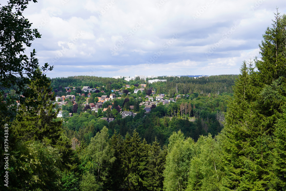 wunderschöne Aussicht vom Liebesbankweg bei Hahnenklee im Harz