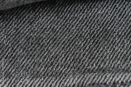 Black jeans fabric macro texture close