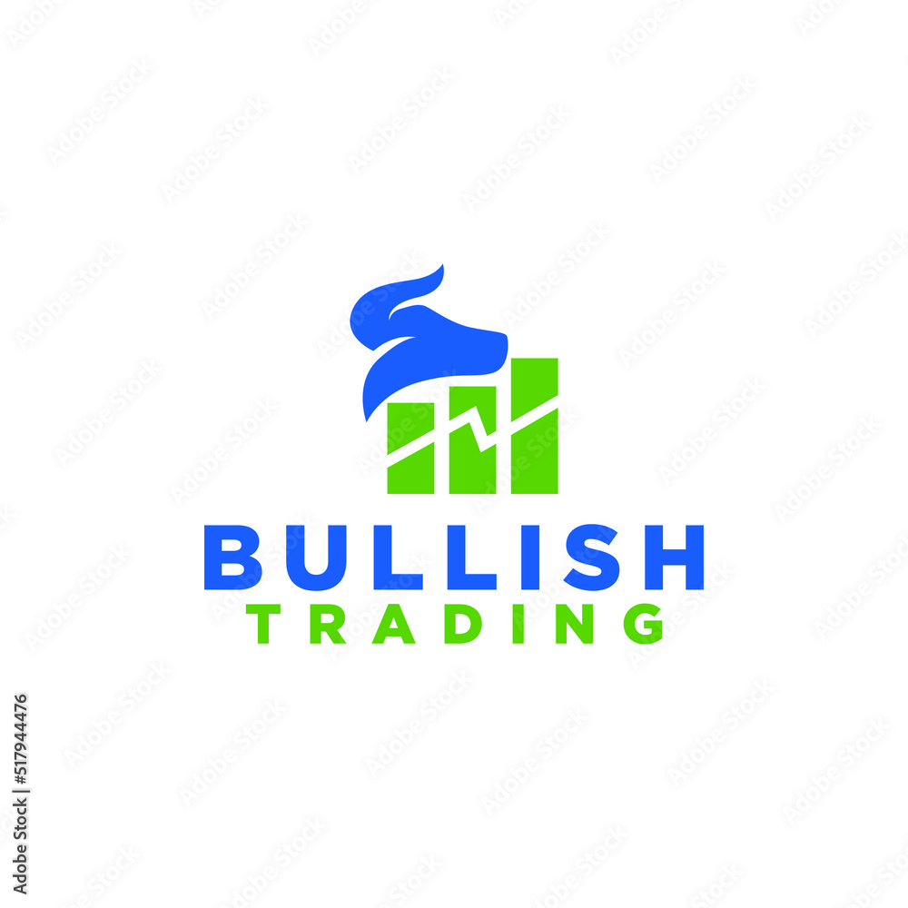 Business and Finance Logo with the Bull as the Symbol Business and Finance Logo with the Bull as the Symbol