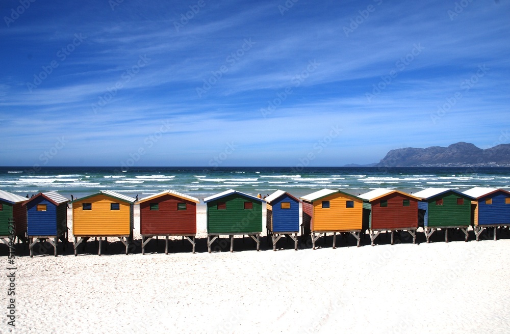 Naklejka premium colorful huts