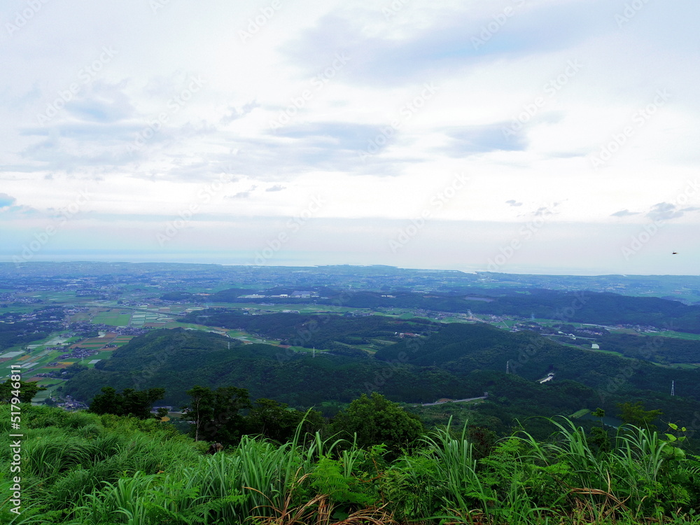 天空の道展望所より望む豊前平野(大分県中津市)