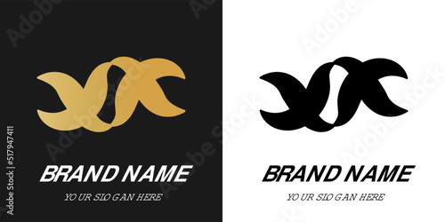 Abstract logo design template. Simple vector logo in a modern style.
