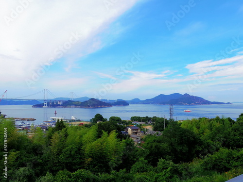 来島海峡サービスエリアより望む瀬戸内海の島々(愛媛県今治市)